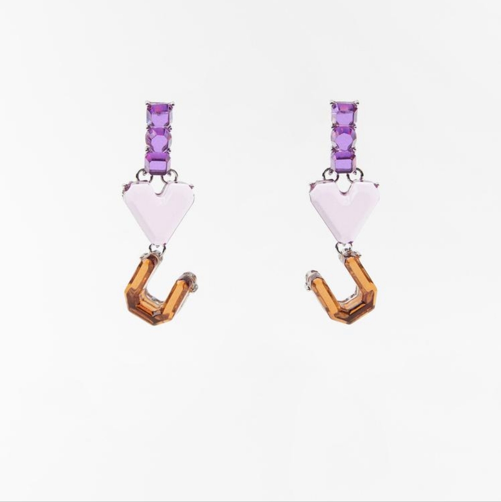 Zara I Love U Earrings NWT